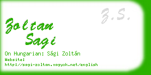 zoltan sagi business card